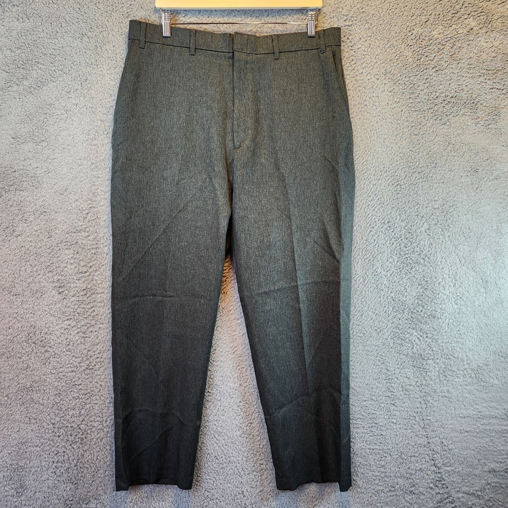 Levi's Action Slacks Dress Pants Mens 38 Gray High Rise Straight Leg Pockets